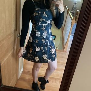 90s Y2K rose babydoll dress empire waist